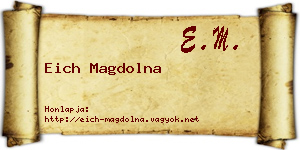 Eich Magdolna névjegykártya