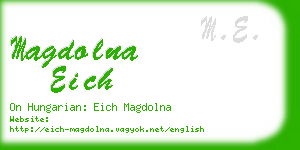 magdolna eich business card